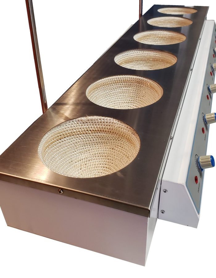 Manto calefactor electrico de 6 bocas para balón de 800 y 1.000ml